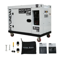 Generador Silencioso Hyundai C/Motor Diésel Potencia Máxima 9.8 KW 110V/220V - ULTRA95